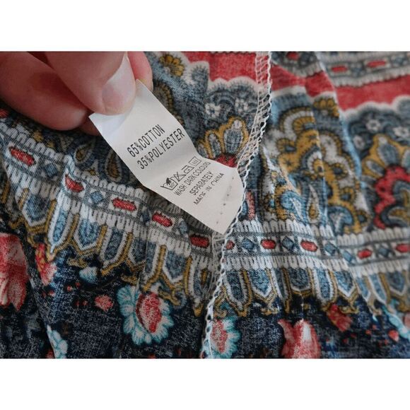 NXH Women's Brown & White Arabesque Button-Up Dress XL - Picture 10 of 13